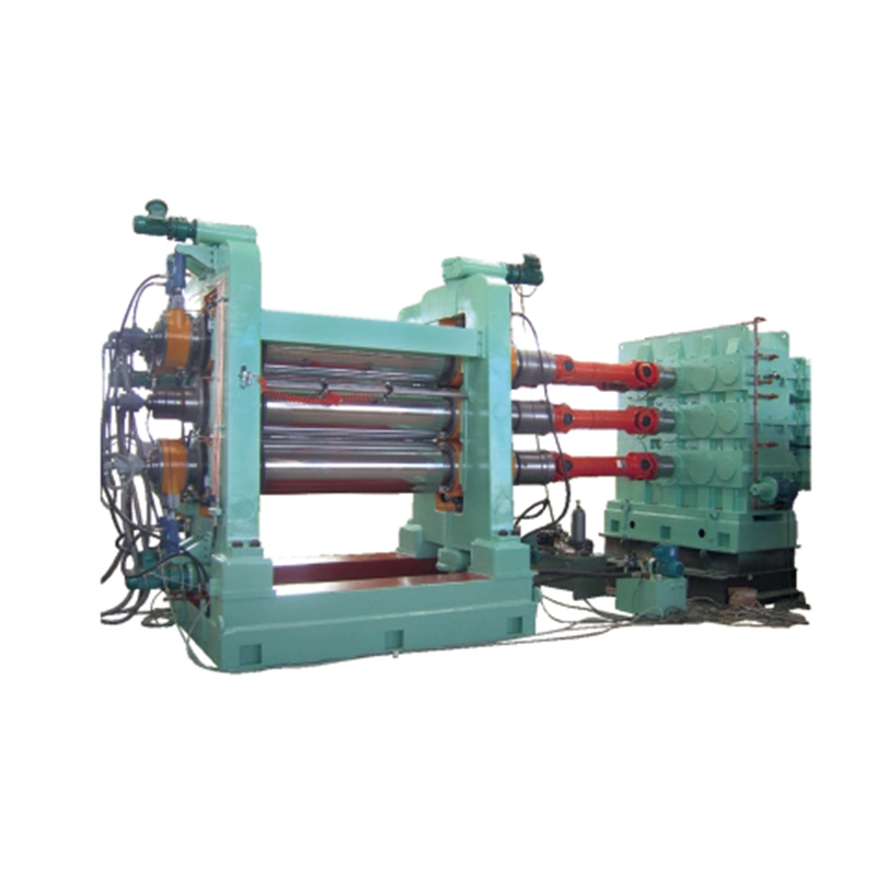 Высококачественная машина календаря 4 роликов резиновая с плитой управлением PLC для каландрируя конвейерной ленты ткани в фабрике